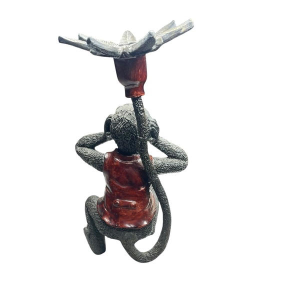 Vintage - 12" Tall - Wooden/ Resin Chimpanzee Figurine - Picture 4 of 12